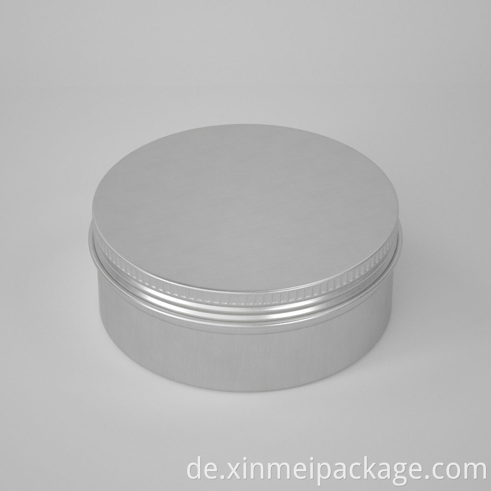 silver 250ml round tin